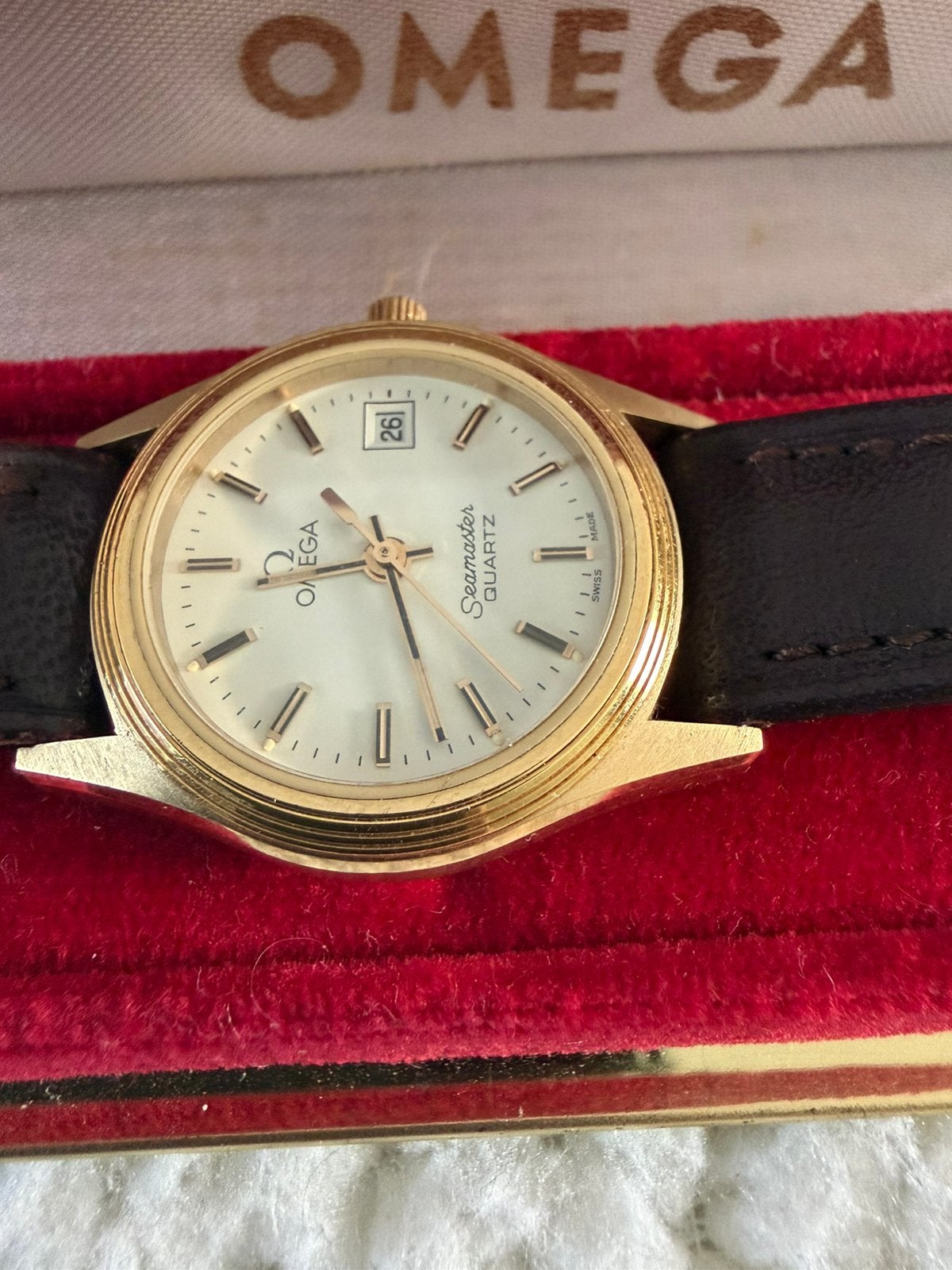 Omega Seamaster dameshorloge!, Ophalen, Staal, Met bandje, Polshorloge
