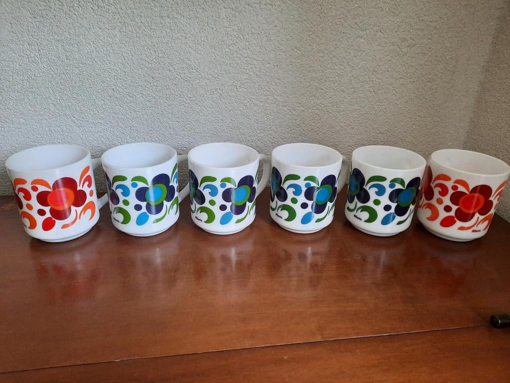 6 Vintage mokken van "Knorr", Ophalen of Verzenden