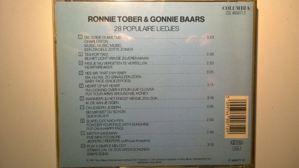Ronnie Tober & Gonnie Baars - 28 Populaire Liedjes, Ophalen of Verzenden, Zo goed als nieuw, Pop, Album