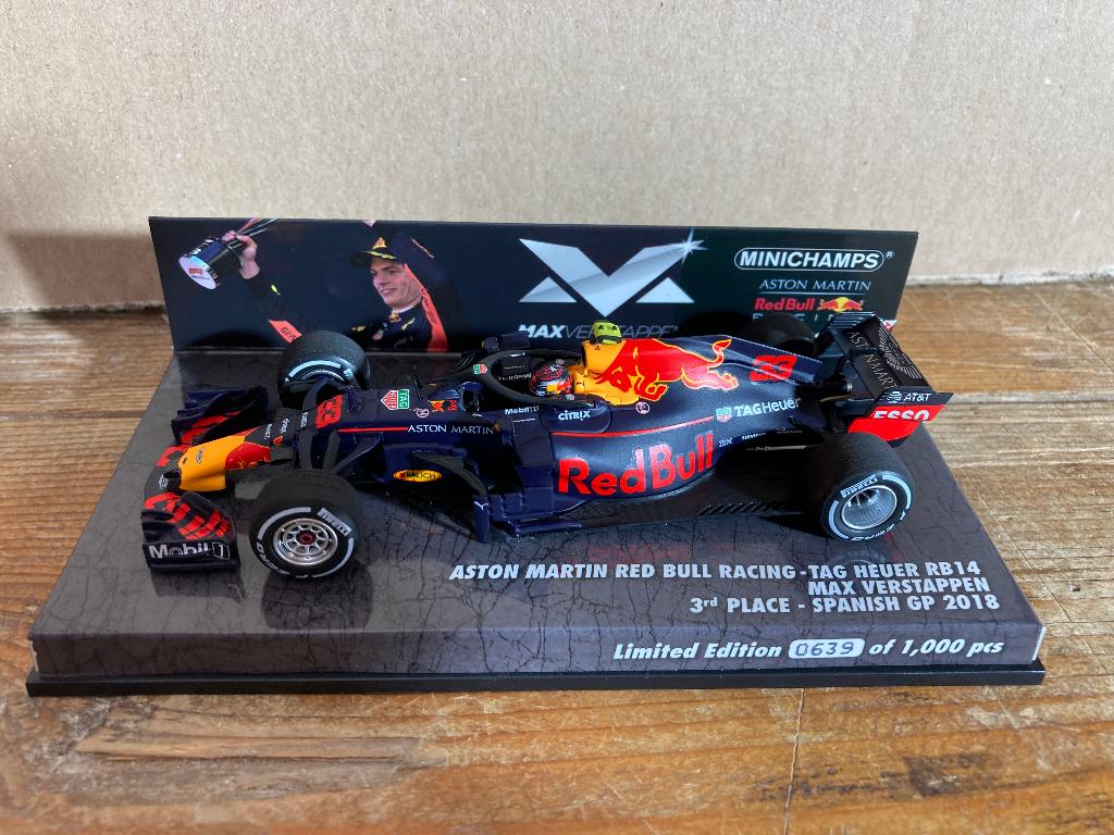 ✅ Max Verstappen 1:43 3rd Place Spanish GP 2018 editie 35, Verzamelen, Automerken, Motoren en Formule 1, Nieuw, Formule 1, Ophalen of Verzenden