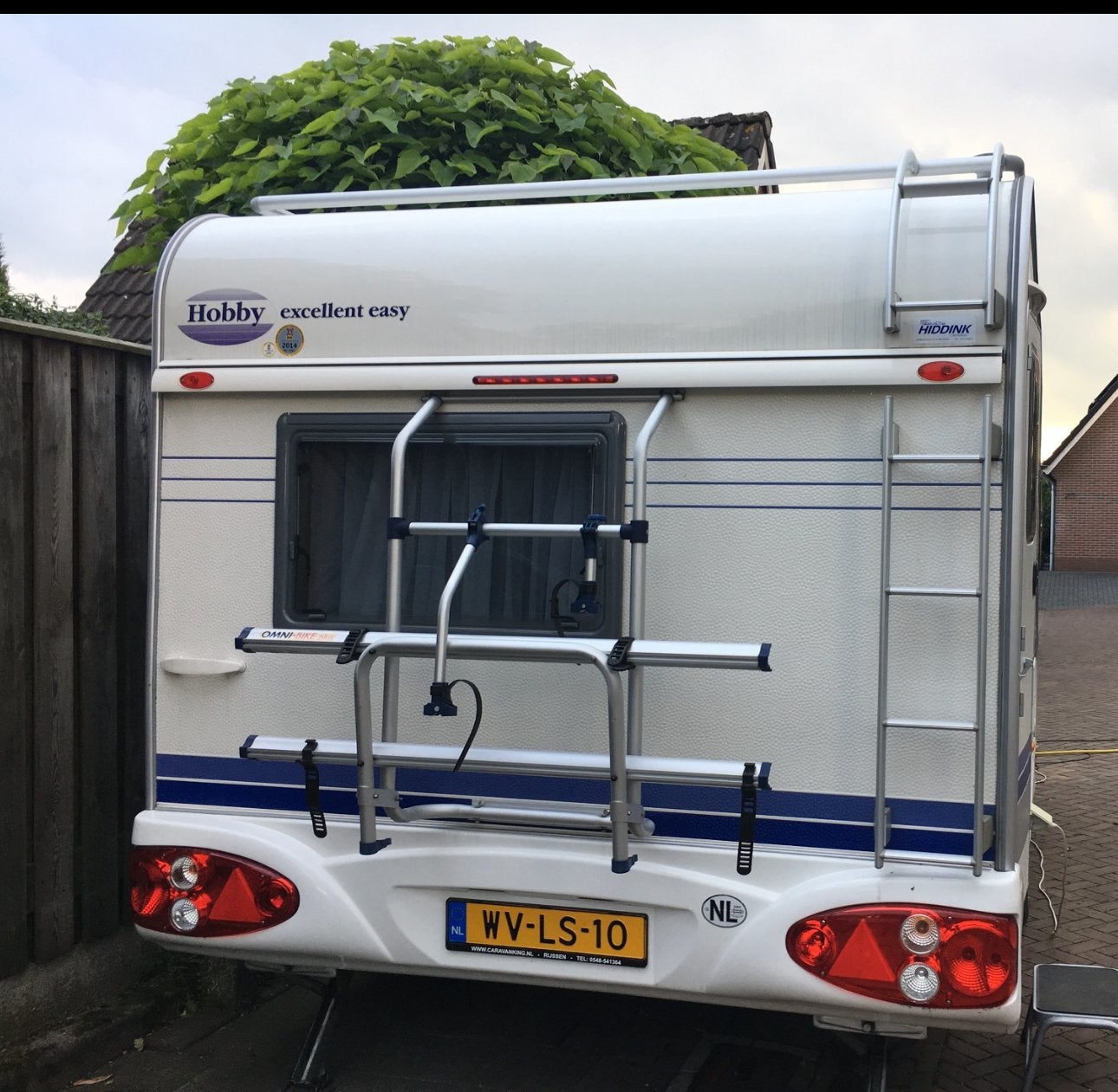 Hobby Excellent Easy Caravan met Fietsenrek en Voortent, Omvormbare zithoek, Schokbreker, Hobby, Treinzit