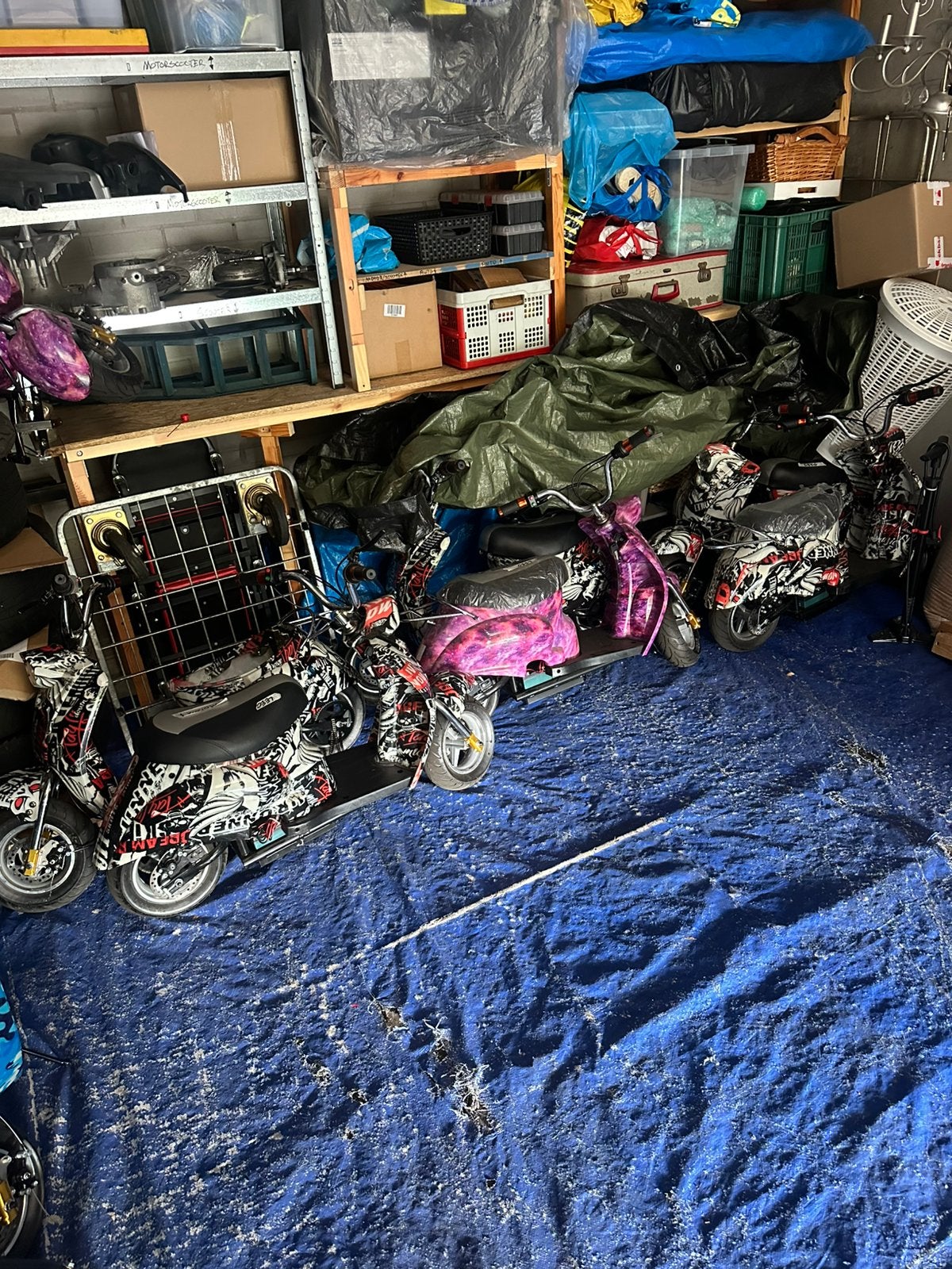 Mini retro scooters kids 24v partij, Zo goed als nieuw