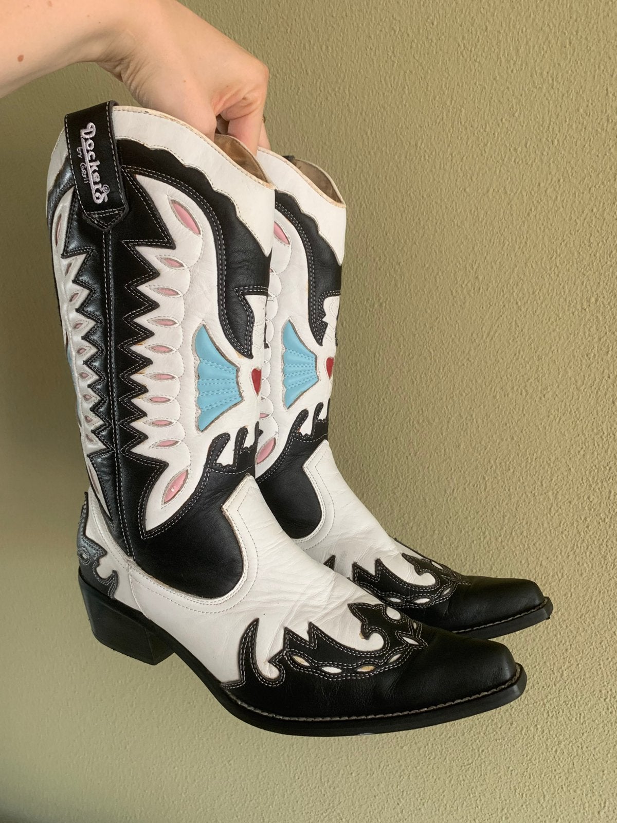 Dockers cowboylaarzen 42 western boots bohemian laarzen, Hoge laarzen, -, Zwart, -