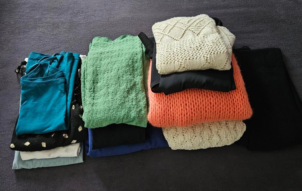 B: Leuk (zomer)kledingpakket dames, mt L/XL (12 stuks), Ophalen of Verzenden, Gedragen, Maat 42/44 (L)