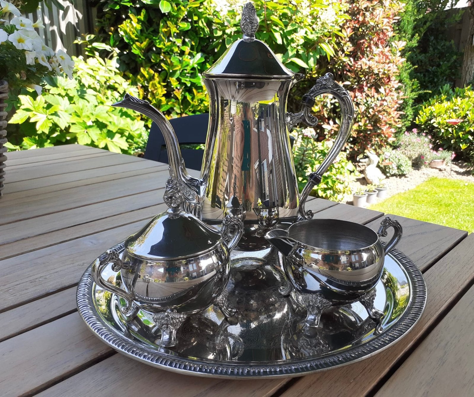 Verzilverd servies, Antiek en Kunst, Ophalen of Verzenden