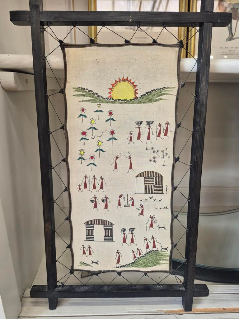 Afrikaans wandkleedje , handgemaakt, Ophalen of Verzenden