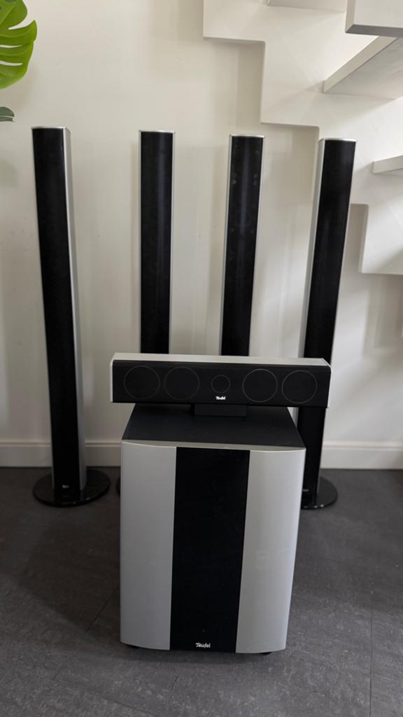 Teufel 5.1 luidsprekers set lt4, Overige merken, 70 watt of meer, Ophalen of Verzenden, Zo goed als nieuw