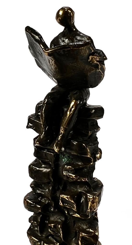 648. Bronzen beelden, 21e eeuw, Groep mensen, Minder dan 20 cm, Ophalen of Verzenden, Brons