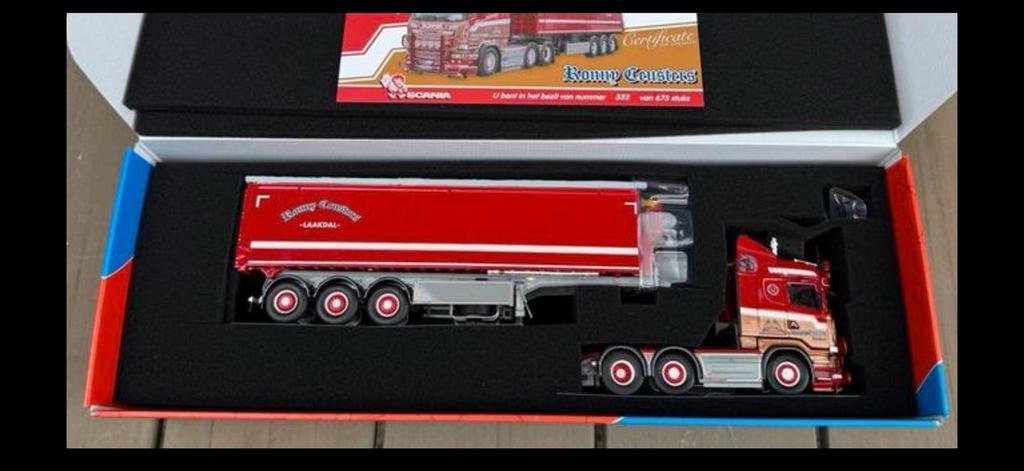 Tekno Ronny Ceusters Scania R 6x2 Tipper, Hobby en Vrije tijd, Modelauto's | 1:50, Ophalen of Verzenden, Zo goed als nieuw, Bus of Vrachtwagen
