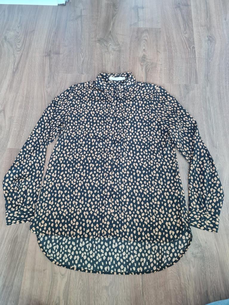 Costes Basic Blouse met Print - Maat M, Maat 38/40 (M), Zwart, Ophalen of Verzenden, Zo goed als nieuw