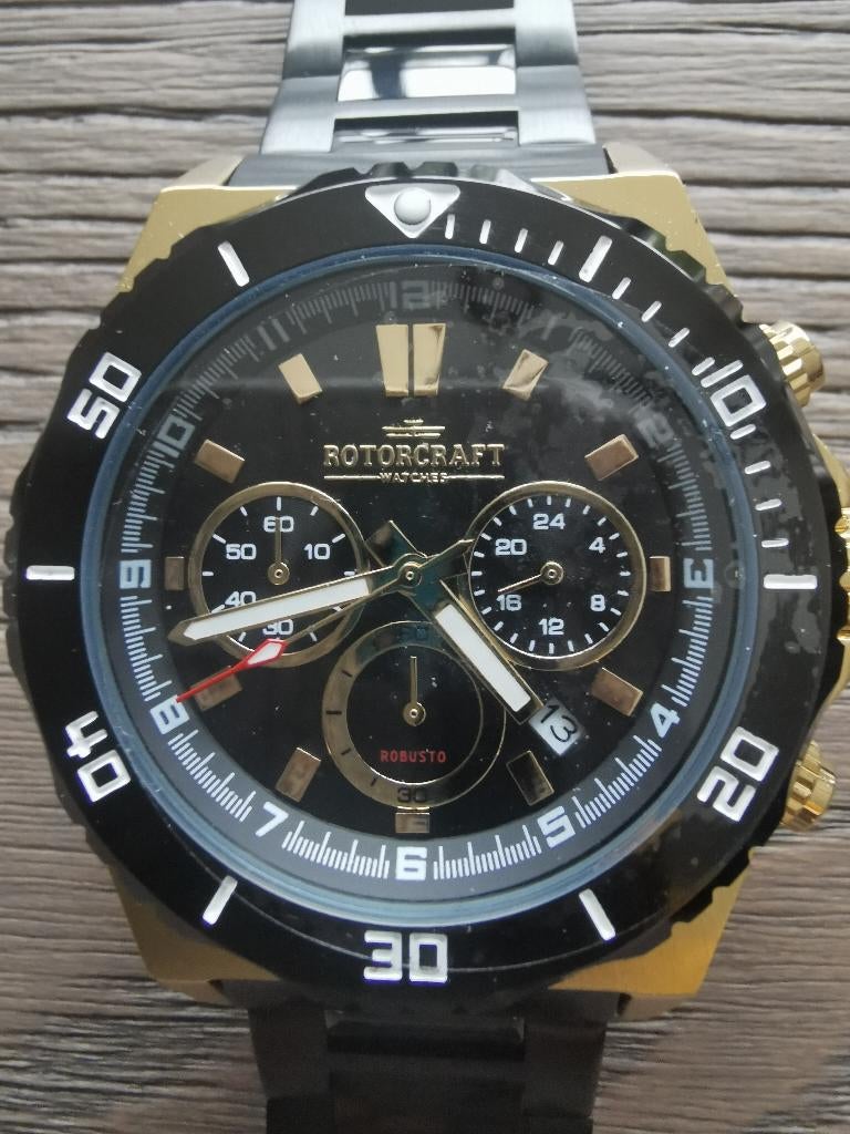 Rotorcraft horloge (Robusto Chrono RC6604) (43 mm), Overige merken, Staal, Staal, Polshorloge