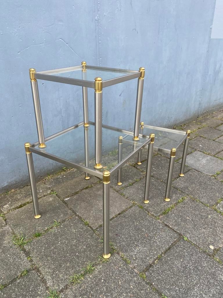 Hollywood Regency set 3x compleet, erg goede staat, Ophalen, Zo goed als nieuw, Rechthoekig, Minder dan 55 cm