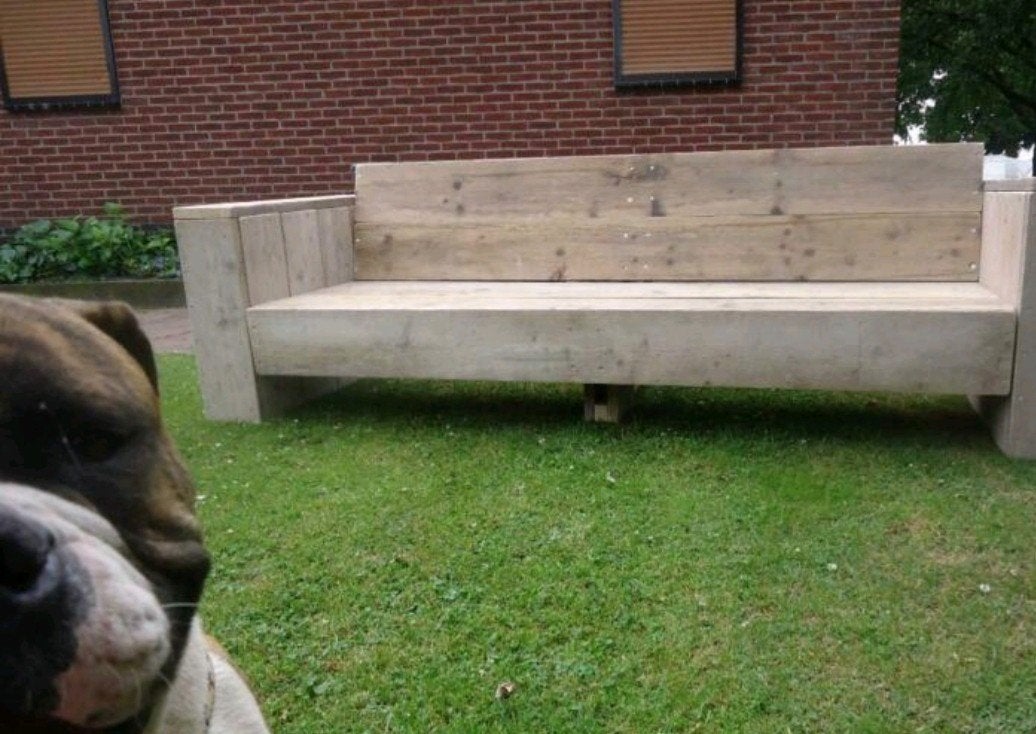 Steigerhouten bank lounge banken Steigerhout tuinbank overka, Ophalen of Verzenden