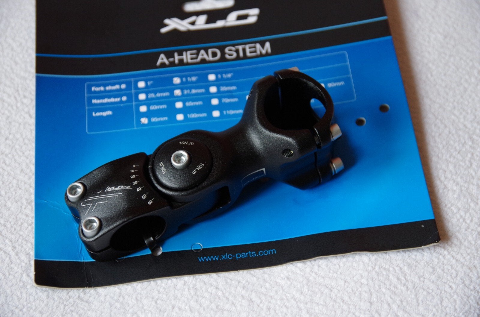XLC A-Head Stem 1 1/8" 31.8mm 95mm Zwart, Stuur, Nieuw, Ophalen of Verzenden, Mountainbike