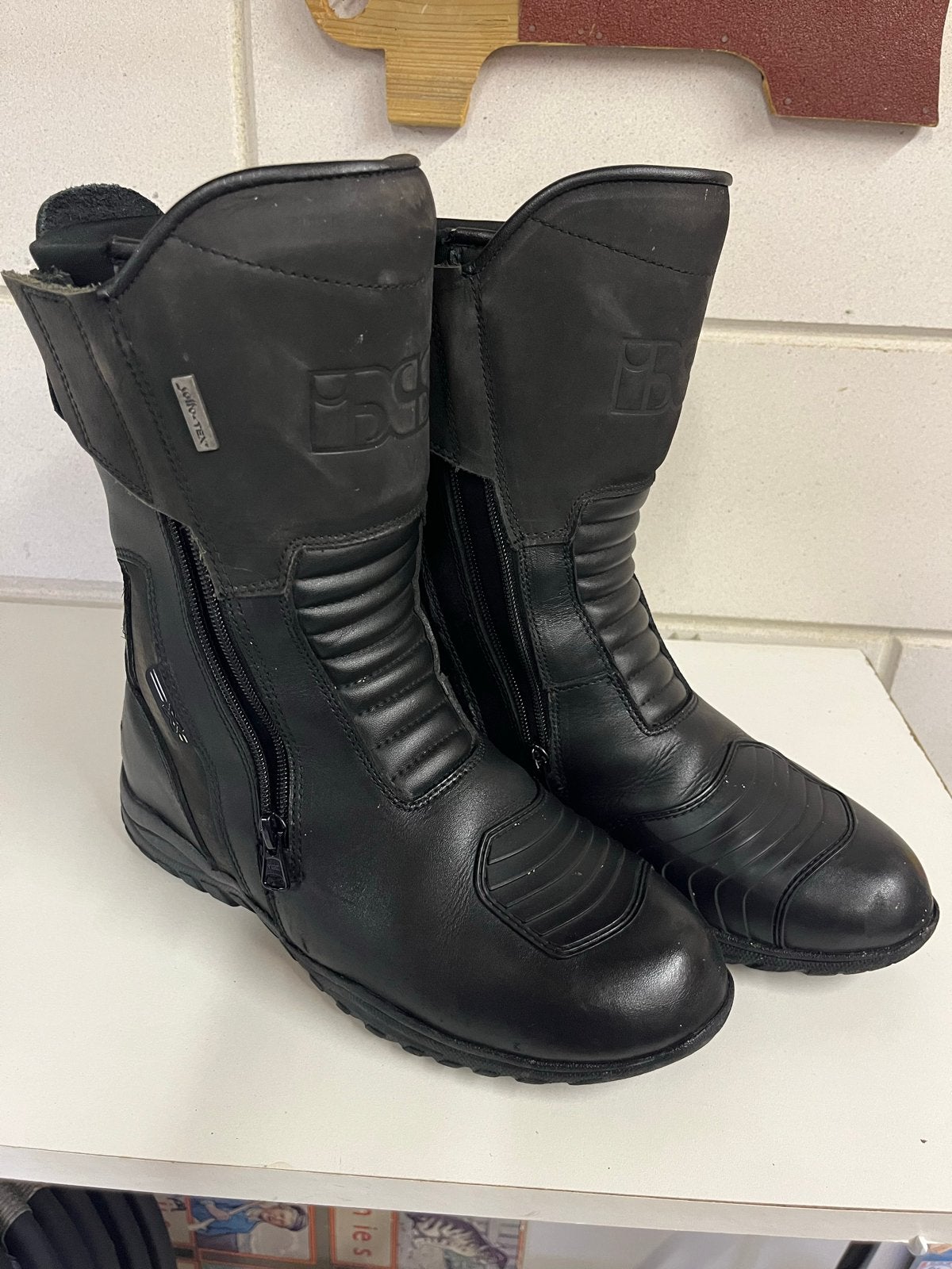Zwarte iXS Nordin motorlaarzen, maat 44, Motoren, Ophalen, Tweedehands, Dames, Laarzen