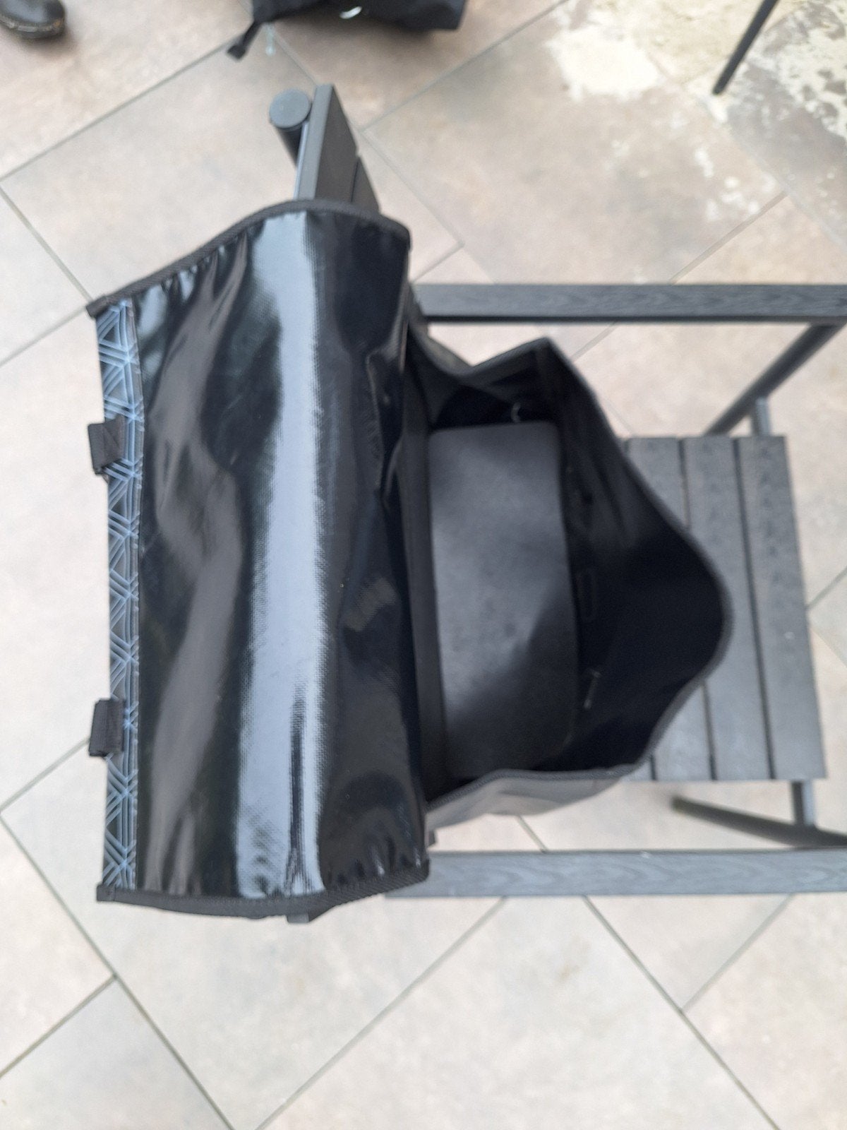 Fietstas/Pannier - Zwart met geometrisch patroon, Ophalen of Verzenden, Gebruikt, Onbekend