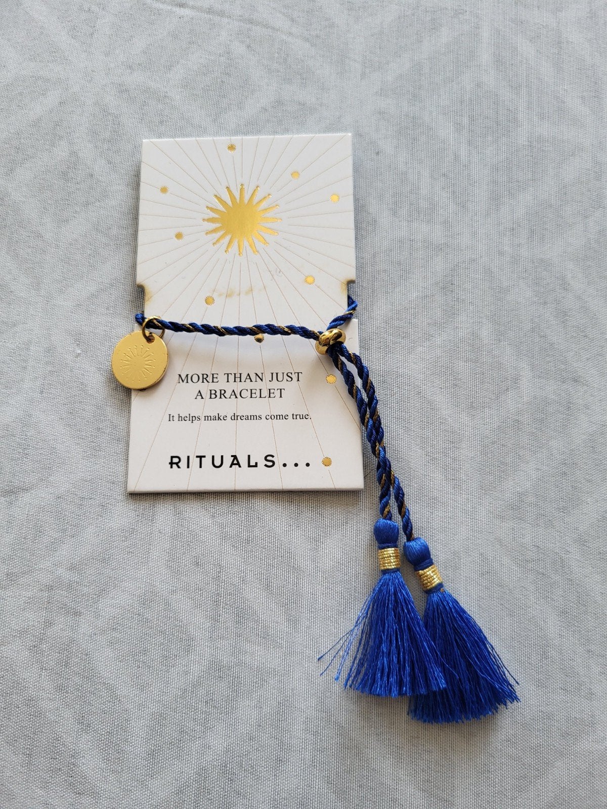 Rituals Tiny Miracles Armband - Blauw met kwastjes, Overige materialen, Blauw, Nieuw, Ophalen of Verzenden