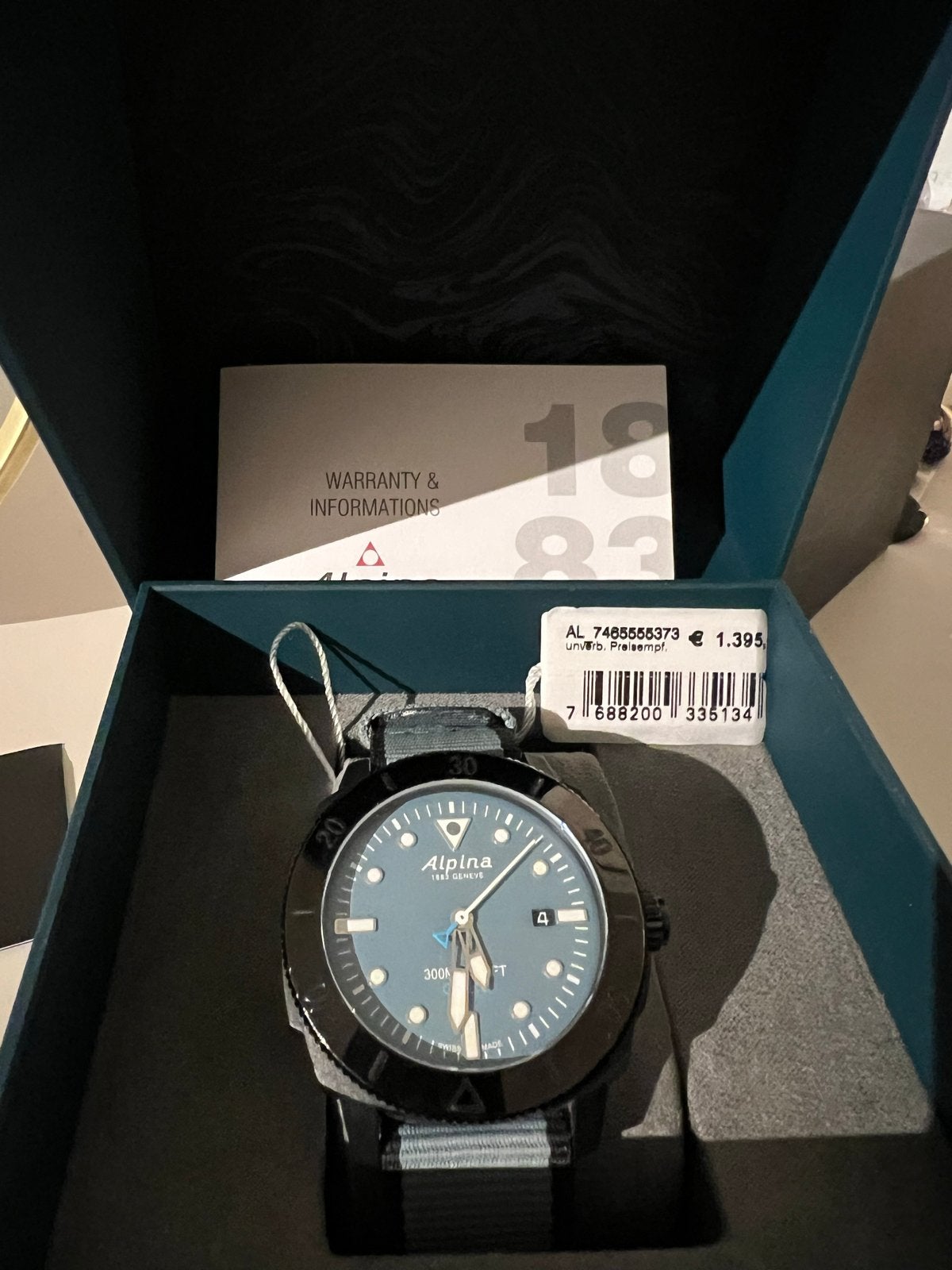 Alpina Horloge - Zo goed als nieuw, Full Set, Overige merken, Staal, Polshorloge, Overige materialen