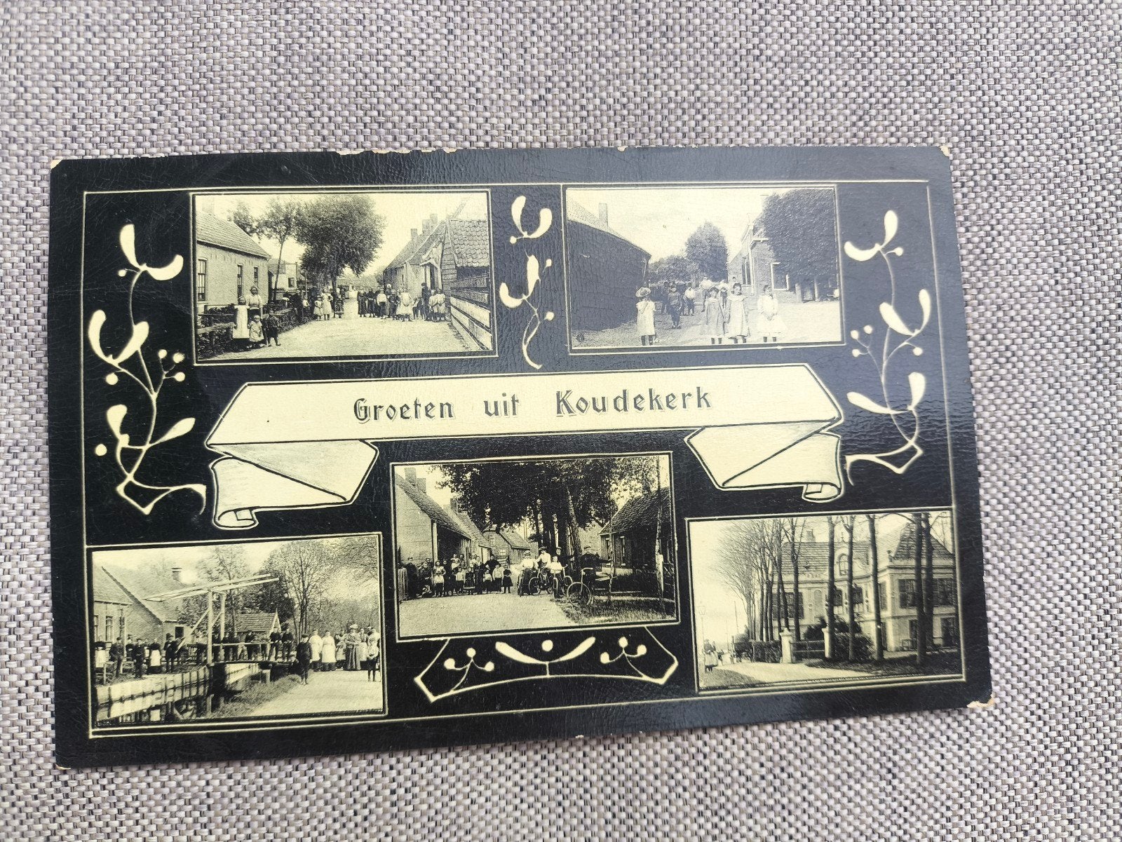 Oude ansichtkaart Koudekerk 1908 - M. de Graaf, Ophalen of Verzenden, Voor 1920, Gelopen, Zuid-Holland