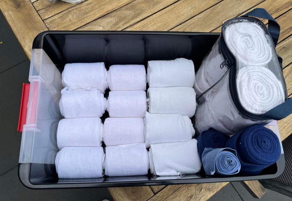 4 paar witte bandages, Ophalen of Verzenden, Gebruikt
