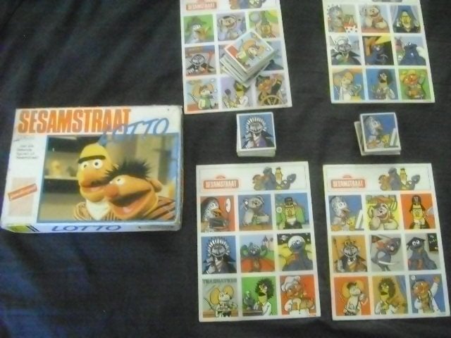 vintage sesamstraat  lotto, Ophalen of Verzenden, Gebruikt