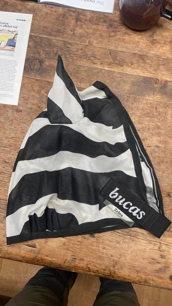 Bucas buzz-off Fly mask zebra vliegenmasker Maat M, Dieren en Toebehoren, Ophalen of Verzenden, Zo goed als nieuw