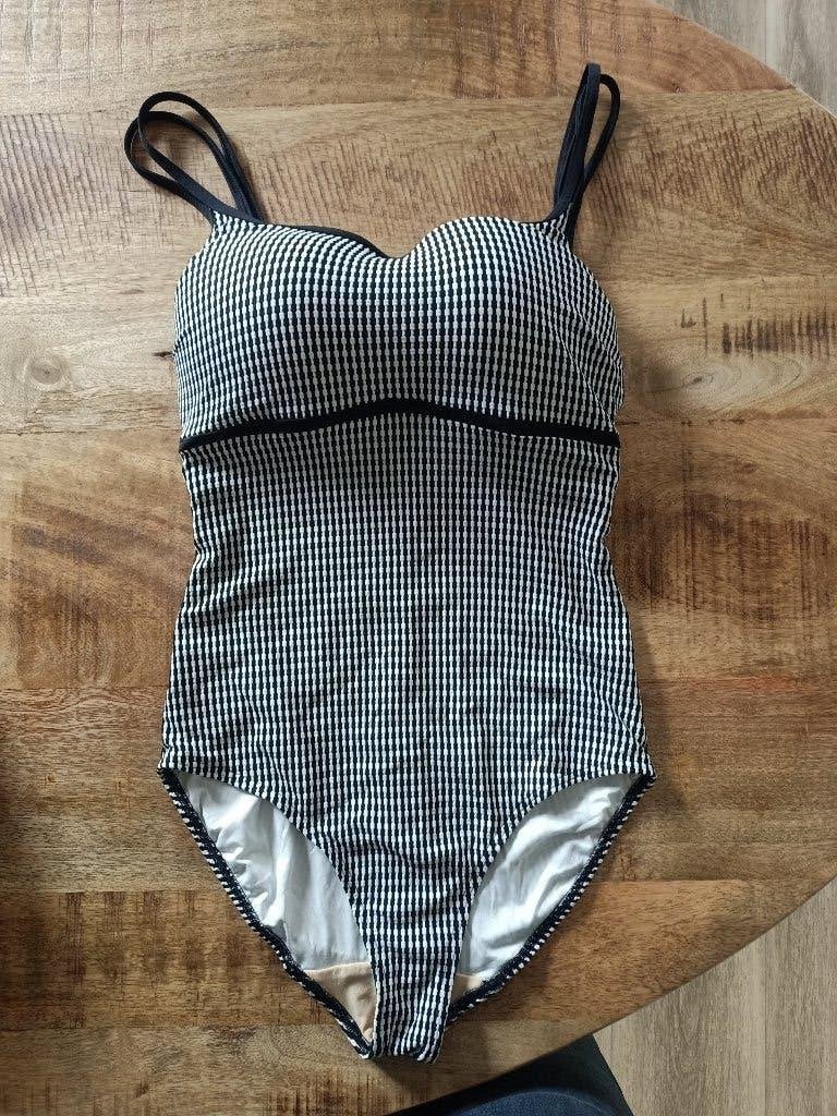 Prima donna badpak 75 F Nieuw zwart wit 75F, Zwart, Nieuw, Badpak, Ophalen of Verzenden