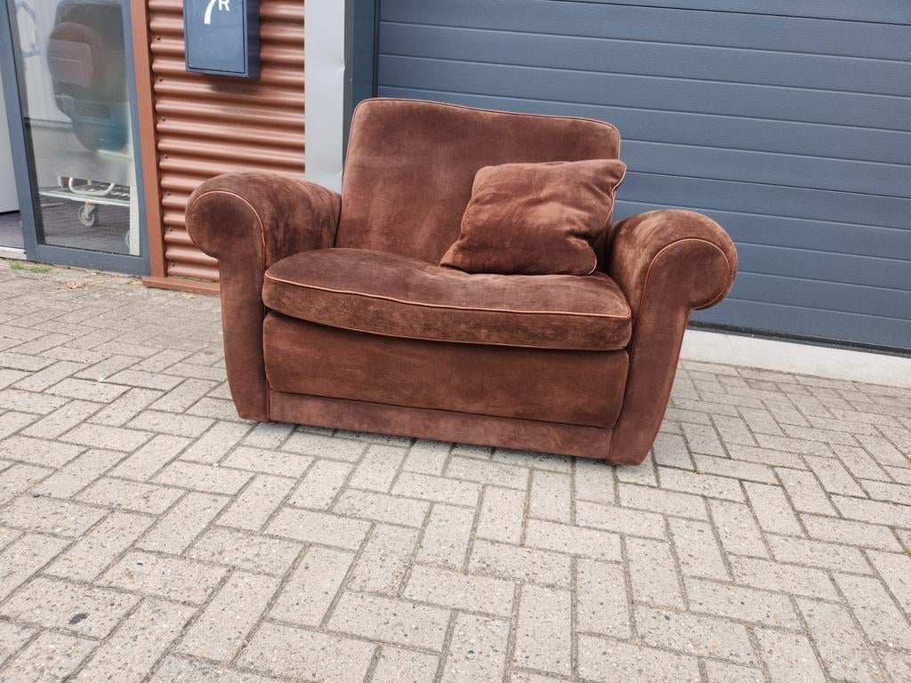 Baxter - Mickey Extra Armchair in Suède, Ophalen of Verzenden, Zo goed als nieuw, 75 tot 100 cm