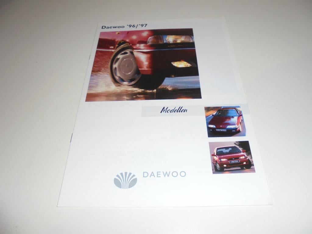 brochure Daewoo modellenprogramma 1996/97, Ophalen of Verzenden, Nieuw, Overige merken