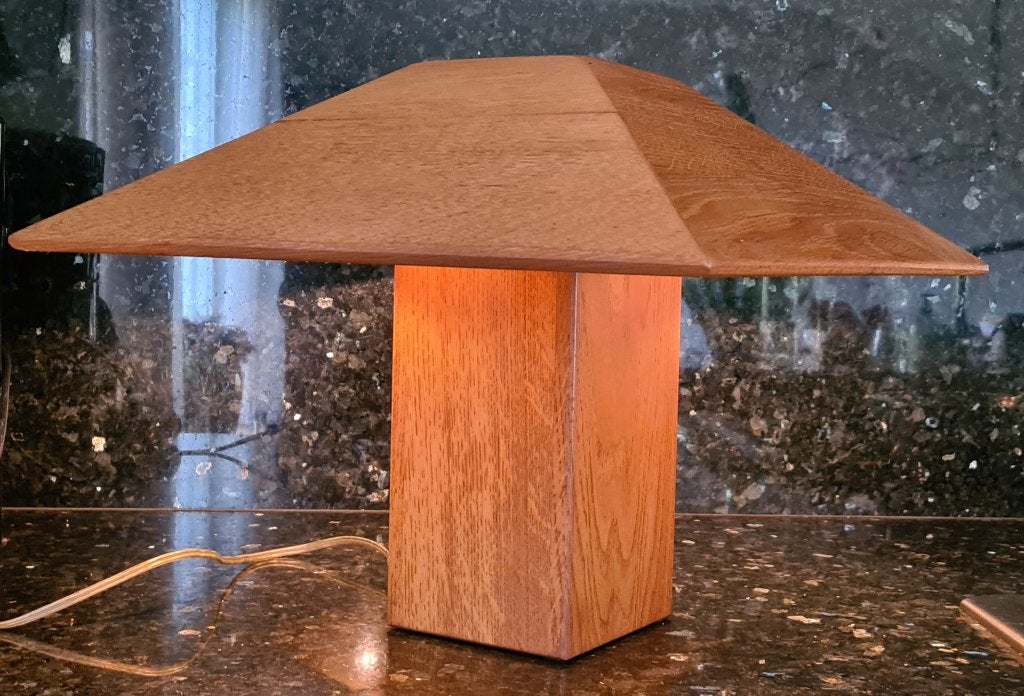 Tafellamp van hout, Antiek en Kunst, Ophalen of Verzenden