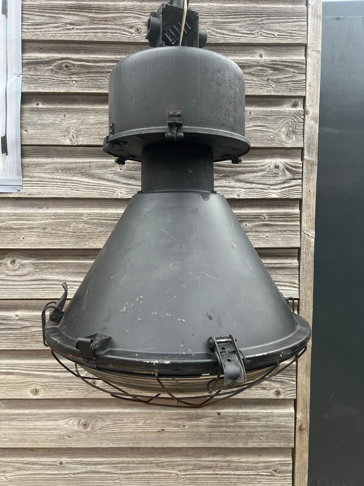Industriële Hanglamp - Vintage Fabriekslamp, Antiek en Kunst, Ophalen of Verzenden