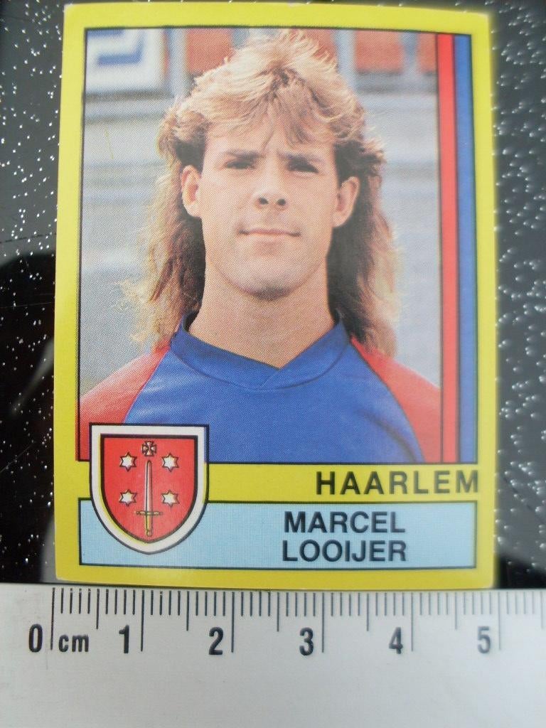 panini sticker voetbal 90 haarlem Marcel Looije nr 111, Verzenden, Zo goed als nieuw, Overige binnenlandse clubs, Poster, Plaatje of Sticker