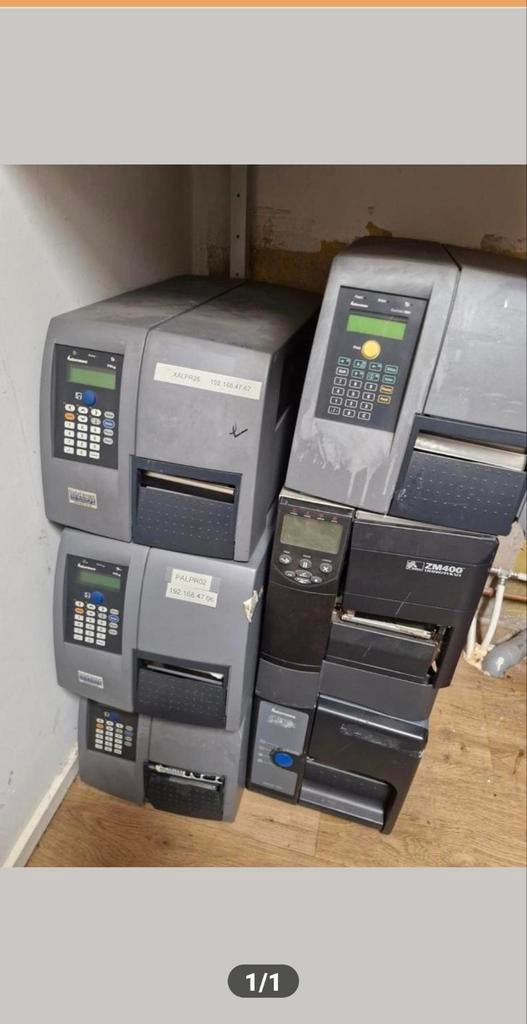 Diverse labelprinters: Intermec en Zebra ZM400, Ophalen, Zwart-en-wit printen, Gebruikt, Printer