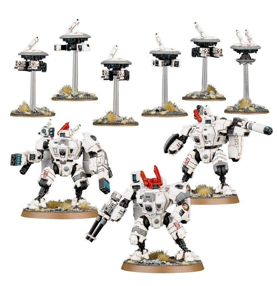Warhammer 40k - Tau Crisis suits nog op sprue, Ophalen of Verzenden, Nieuw, Warhammer, Figuurtje(s)