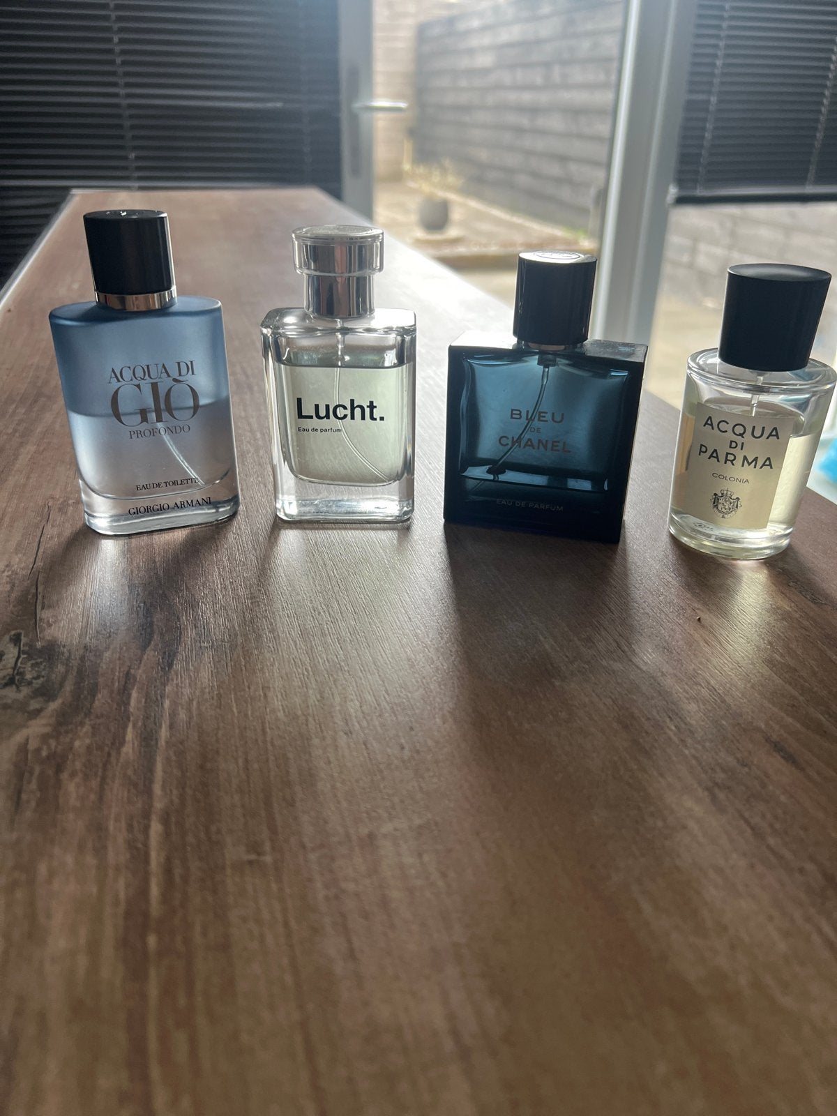 Diverse parfumcollectie: Acqua di Gio, Bleu de Chanel, Lucht, Ophalen of Verzenden, Gebruikt