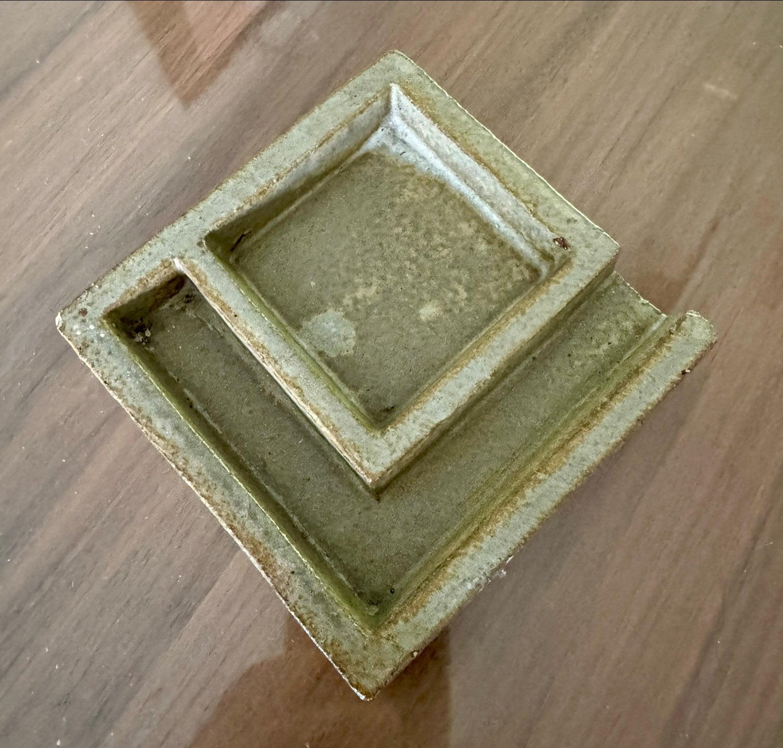 Vintage asbak keramiek, jaren '60 - ‘70, 12x12 cm, Antiek en Kunst, Antiek | Keramiek en Aardewerk, Ophalen of Verzenden