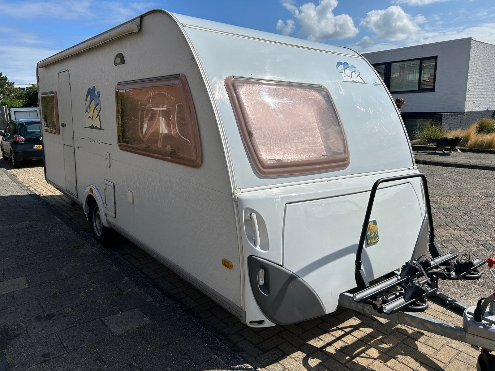 Knaus Sudwind stapelbed caravan incl. mover, Caravans en Kamperen, Caravans, Schokbreker, Stapelbed, Rondzit, Particulier