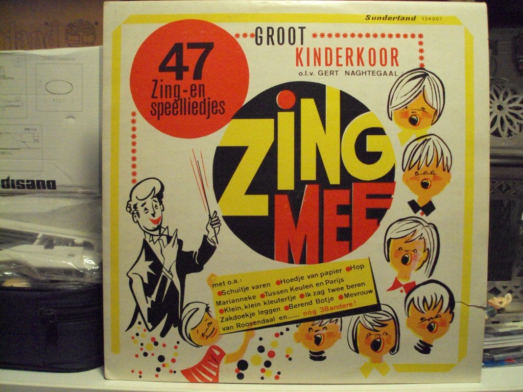 Groot Kinderkoor - 47 Zing- en speelliedjes LP (Z34-60), LP, Ophalen of Verzenden, Zo goed als nieuw, 12 inch