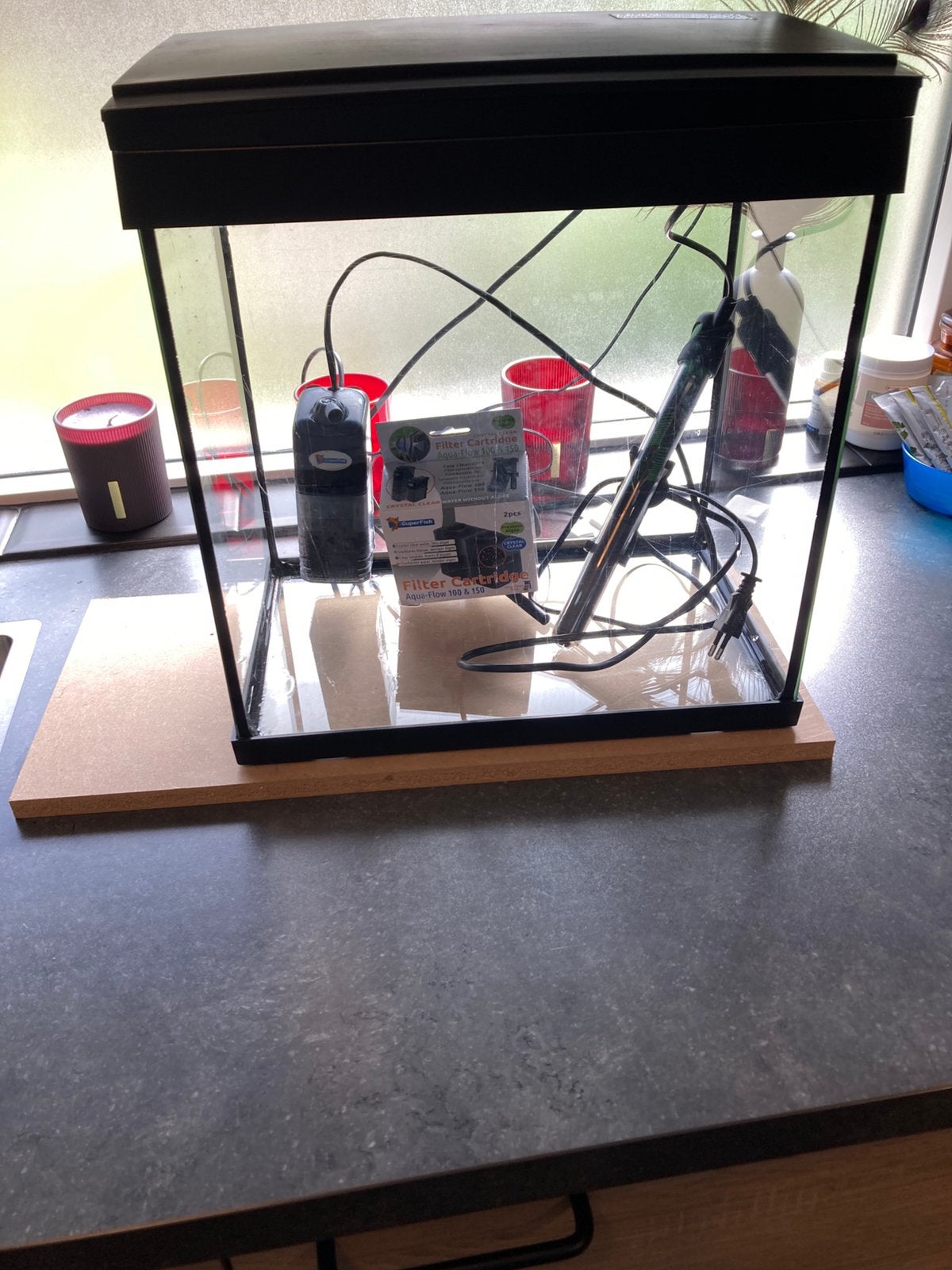 Superfisch aqarium, Ophalen, Gebruikt, Leeg aquarium, Verwarming