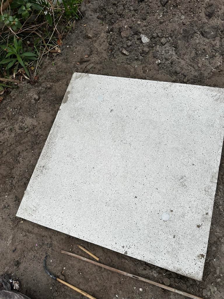 Oud Hollandse Schellevis betontegel 100x100 cm, Tuin en Terras, Tegels en Klinkers, Ophalen, Gebruikt, Minder dan 5 m², Beton