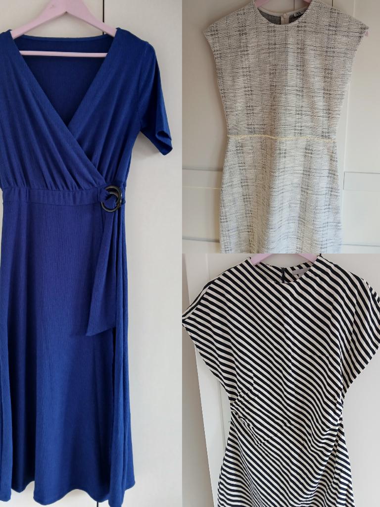 Drie jurken H&M en Zara 36 S, H&M, Verzenden, Wit, Zo goed als nieuw