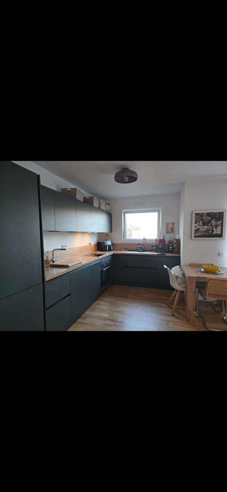 Keuken 2024 groen, Huis en Inrichting, Keuken | Complete keukens, Hoekkeuken, Ophalen of Verzenden, Zo goed als nieuw, Groen