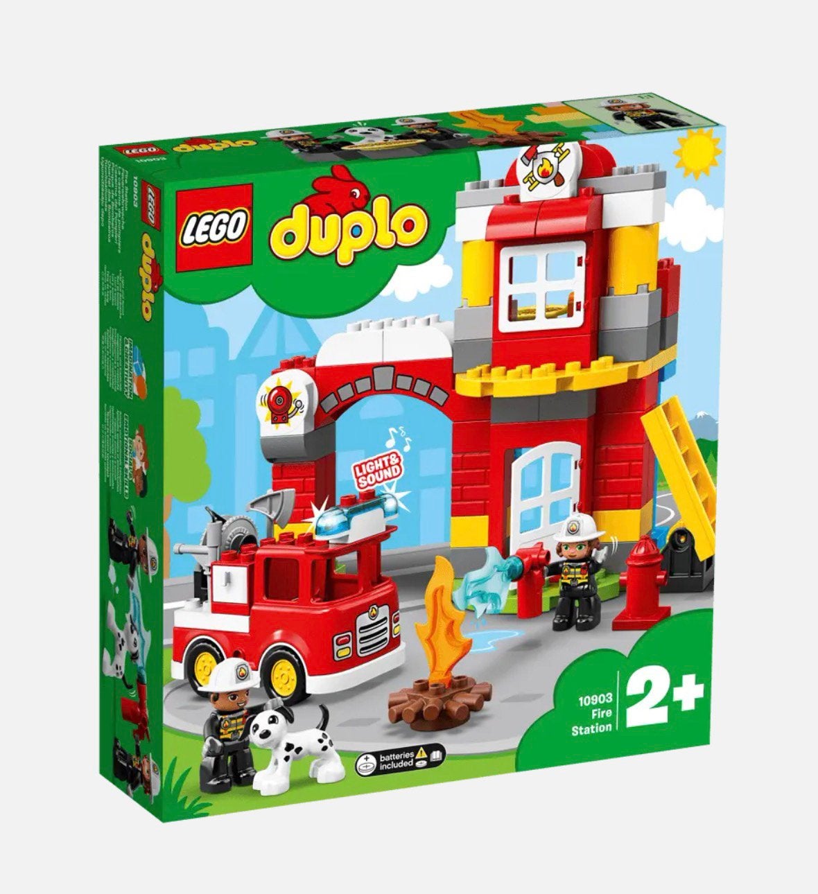 LEGO DUPLO-set 10903 Brandweerkazerne - compleet!, Kinderen en Baby's, Ophalen of Verzenden, Zo goed als nieuw, Complete set, Inclusief instructies