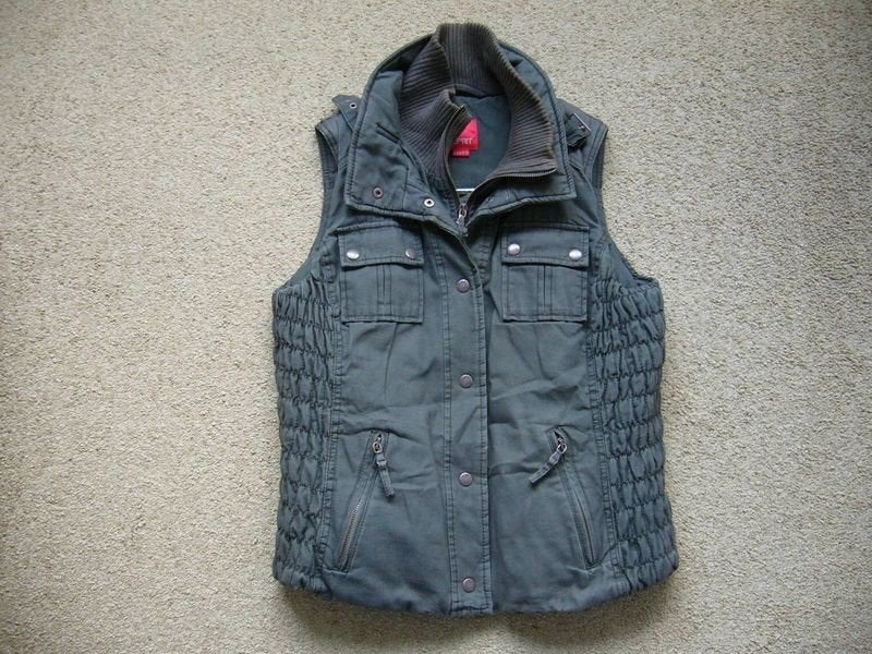 Esprit groen/grijze bodywarmer maat S z.g.a.n., Ophalen of Verzenden, Zo goed als nieuw, Maat 36 (S), Groen