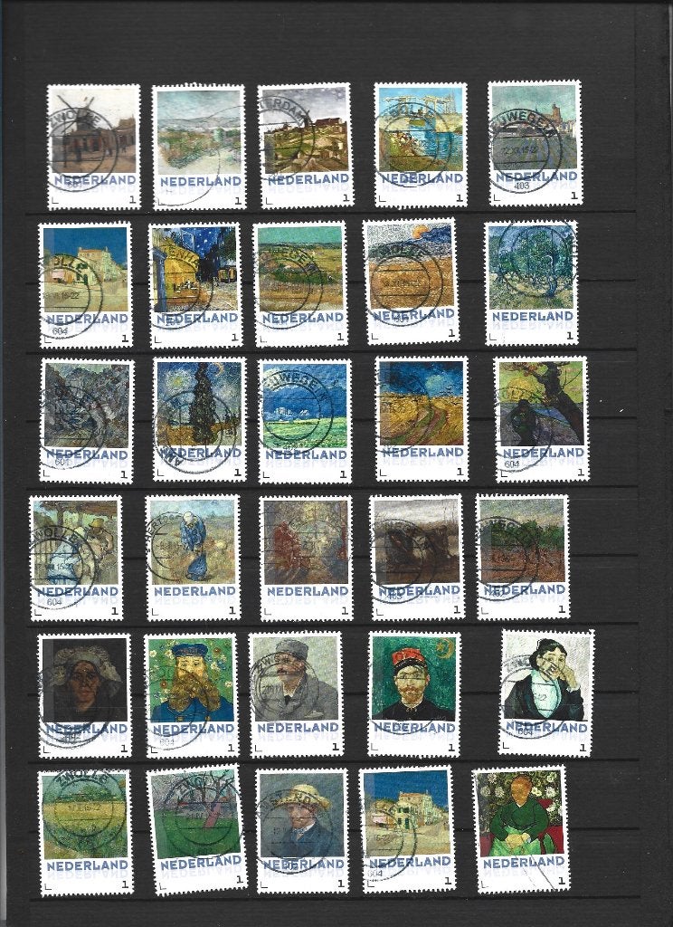 postzegels Van Gogh, Ophalen of Verzenden, Na 1940, Gestempeld