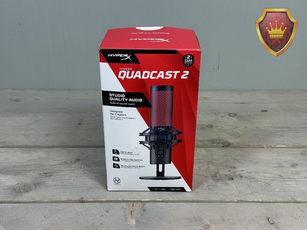 HyperX QuadCast 2 Zwart in doos, Muziek en Instrumenten, Niet ingevuld, Niet ingevuld, Ophalen of Verzenden, Zo goed als nieuw