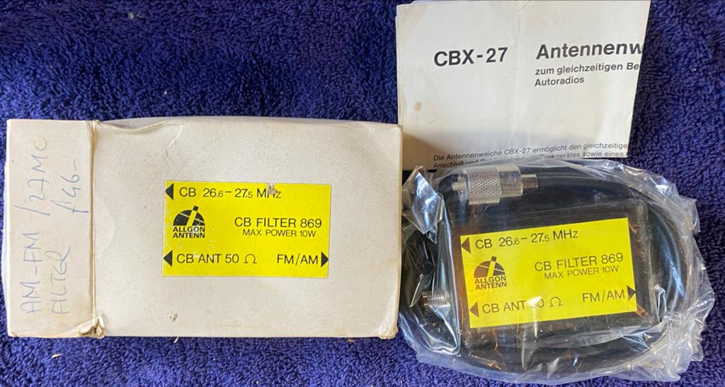 CB Filter 869 ALLGON ANTENN 26.6-27.5 MHz 10W, Telecommunicatie, Antennes en Masten, Ophalen of Verzenden, Nieuw, Toebehoren