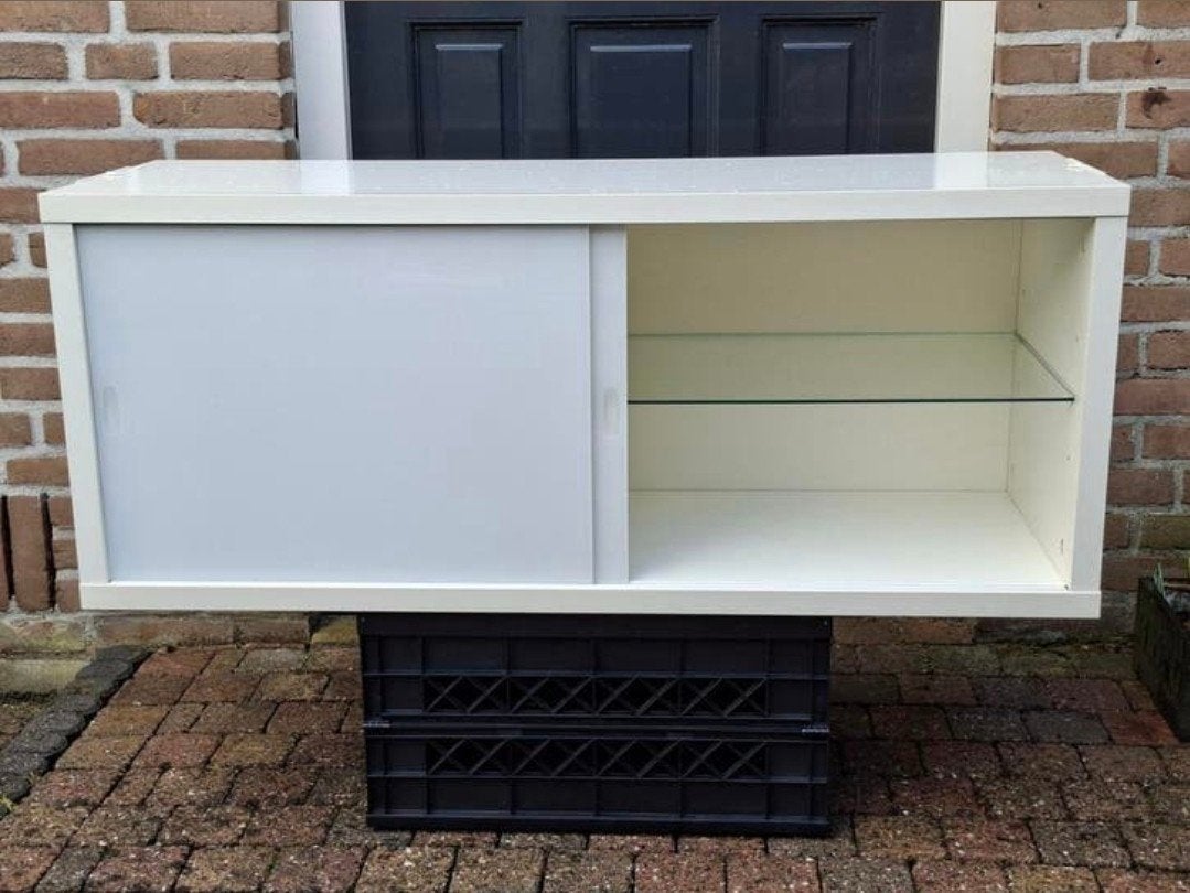 Ikea Stolmen kast met melkglas schuifdeuren, Ophalen, Zo goed als nieuw
