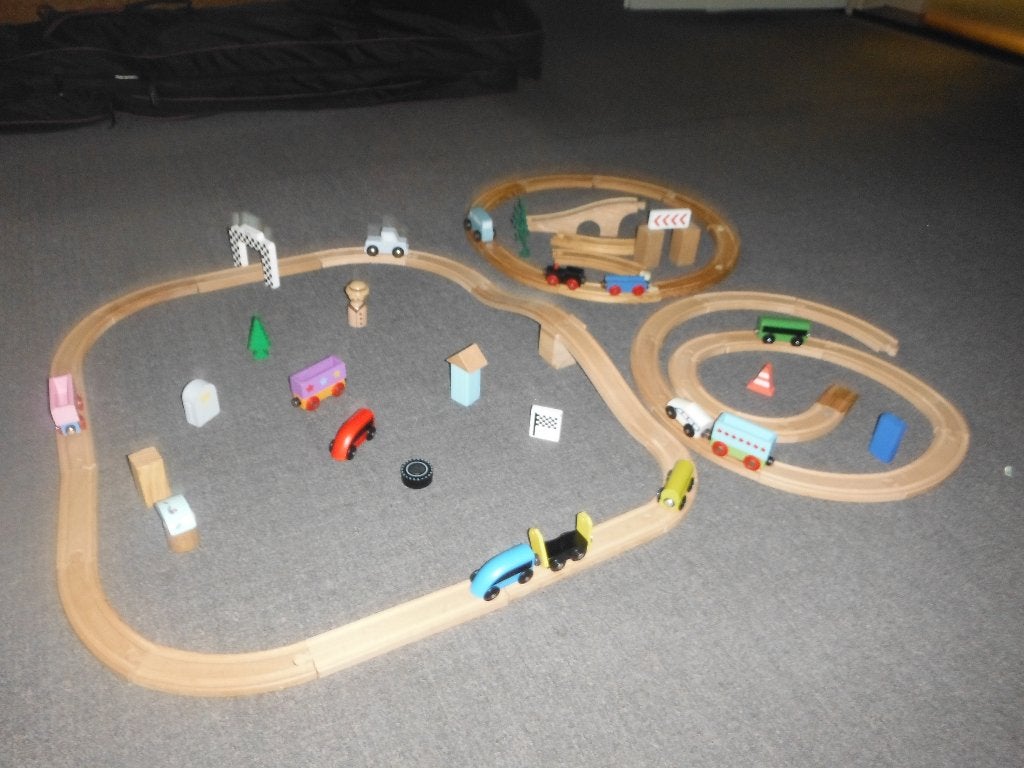 houten treinbaan met veel acc, Kinderen en Baby's, Ophalen, Gebruikt