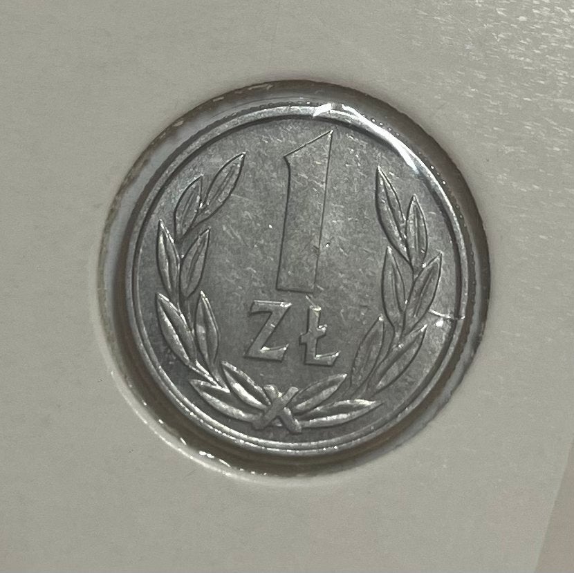1 zloty Polen 1989 small type, Ophalen of Verzenden, Polen